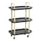 Hello Honey® Main + Mesa™ 3-Tier Modern Plastic and Metal Trolley